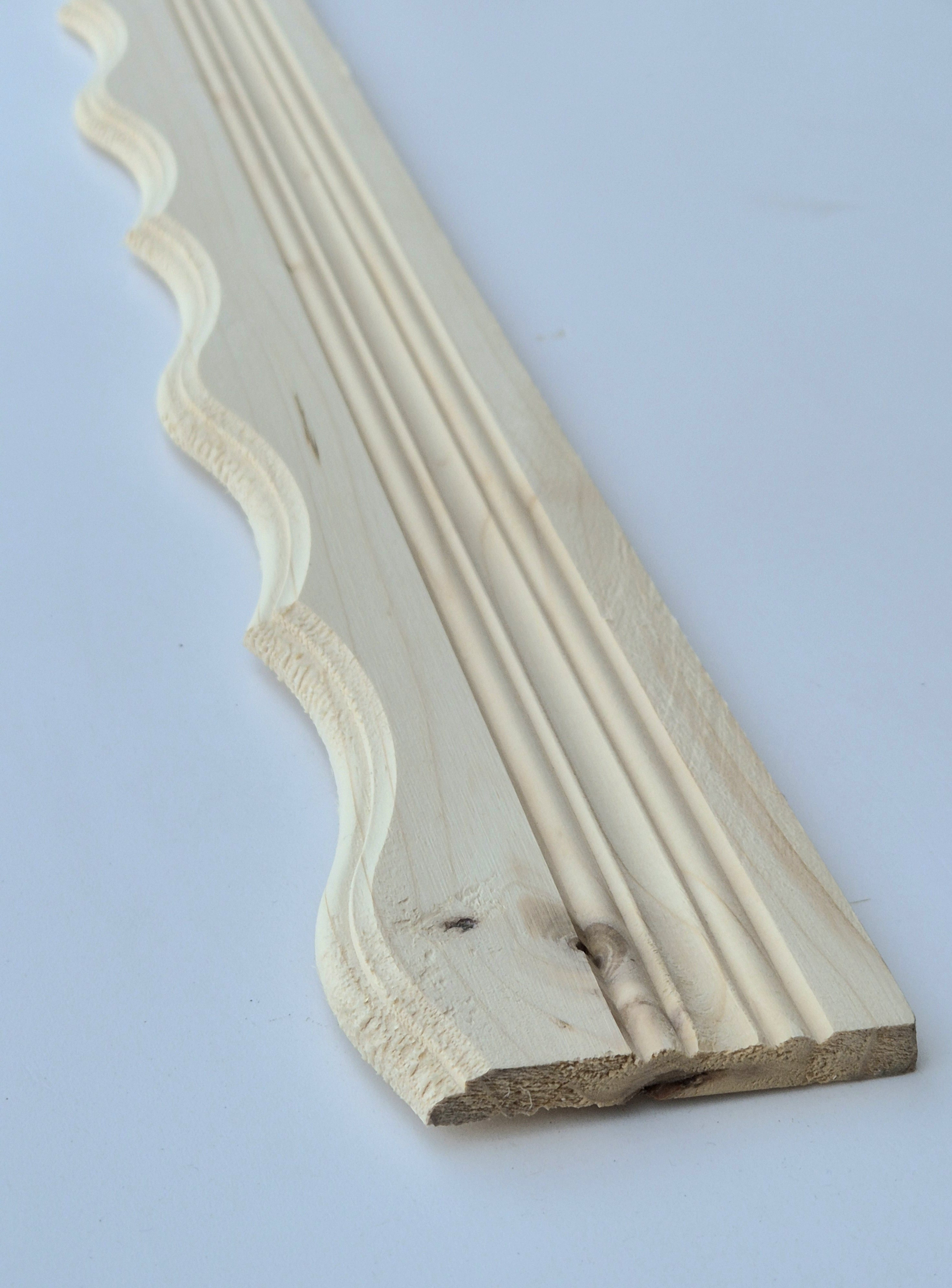 Smrkové ozdobné lišty LOZ 80/70x8mm - délka 2,50m